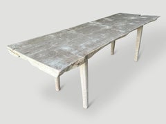 Andrianna Shamaris Bleached Teak Dining Table with Live Edge