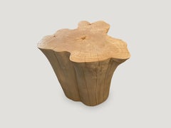 Andrianna Shamaris St. Barts Bleached Teak Wood Side Table