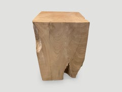 Andrianna Shamaris St. Barts Bleached Teak Wood Side Table