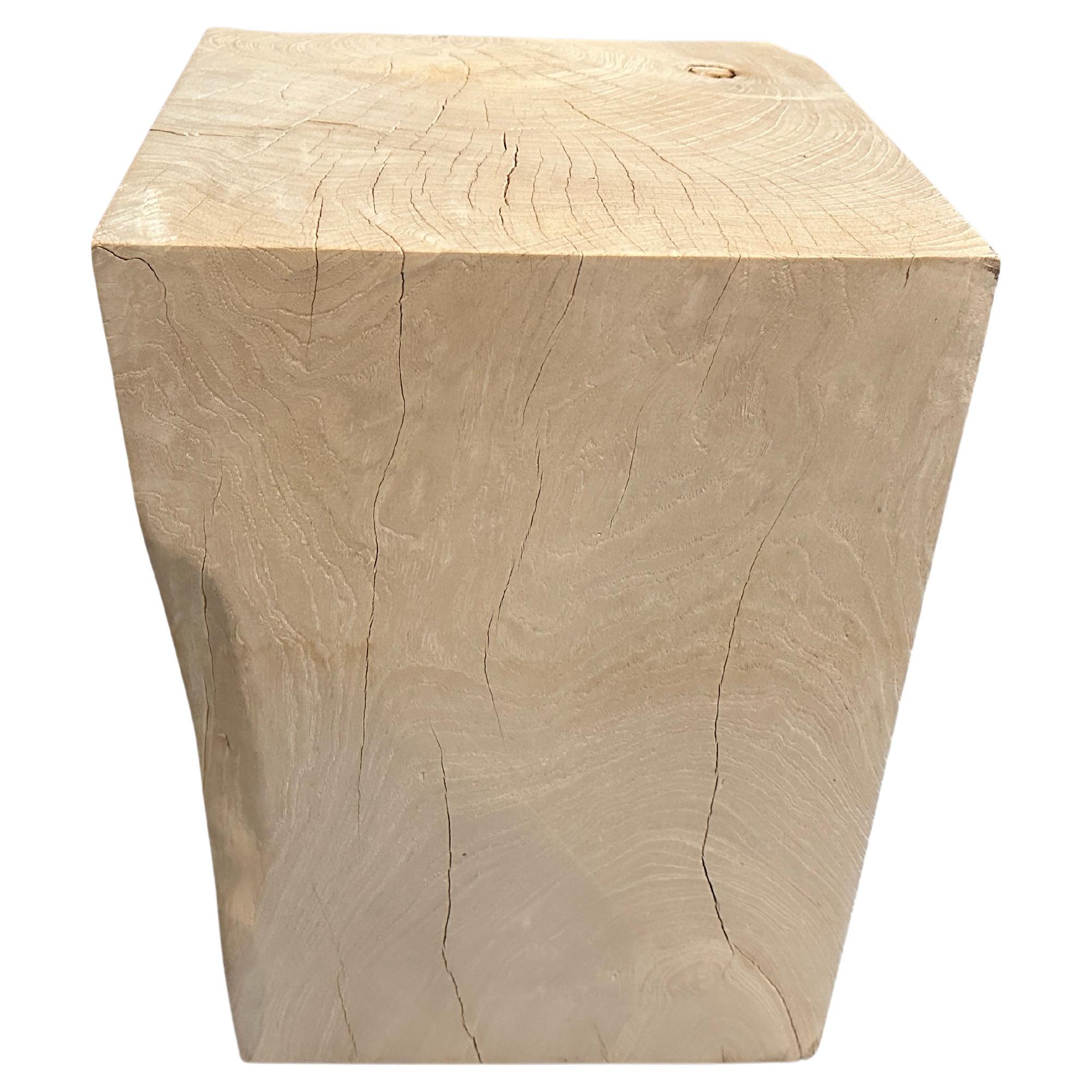 Table d'appoint Andrianna Shamaris St. Barts en bois de teck blanchi