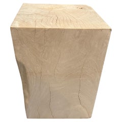 Andrianna Shamaris St. Barts Bleached Teak Wood Side Table
