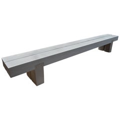 Banc à bûches Andrianna Shamaris St. Barts long en bois de teck