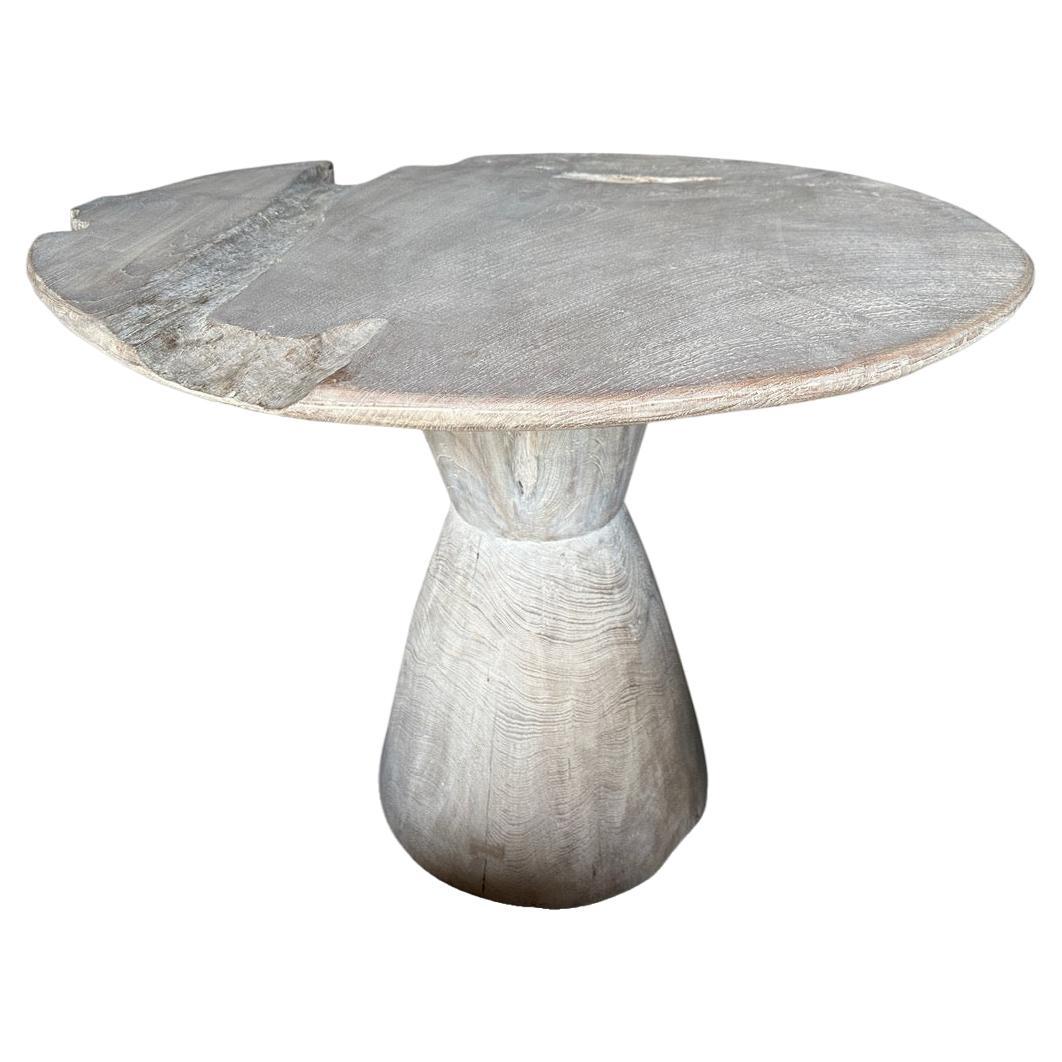 Andrianna Shamaris St. Barts Organic Teak Wood Round Table