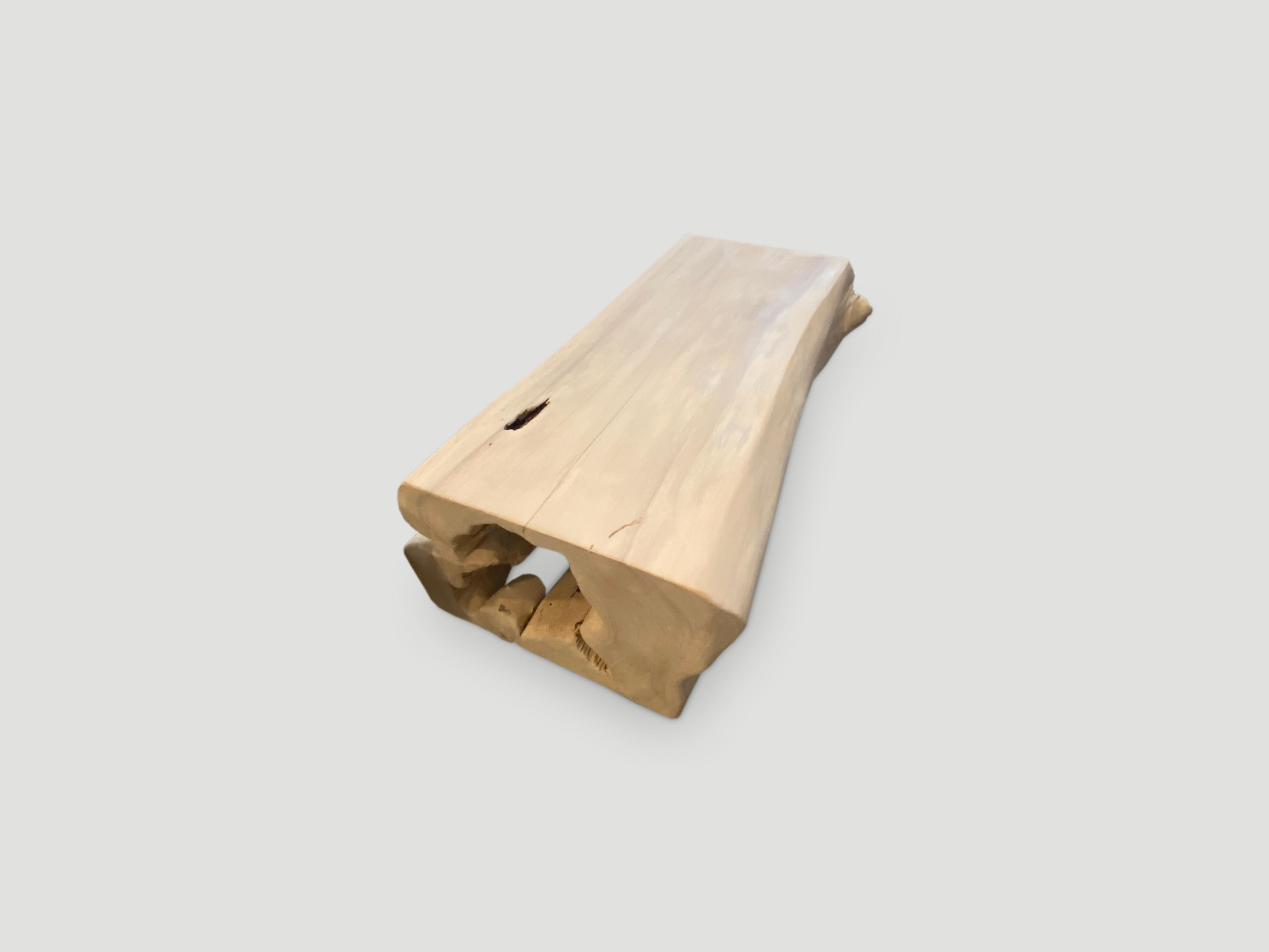 Contemporary Andrianna Shamaris St. Barts Reclaimed Teak Wood Coffee Table or Bench