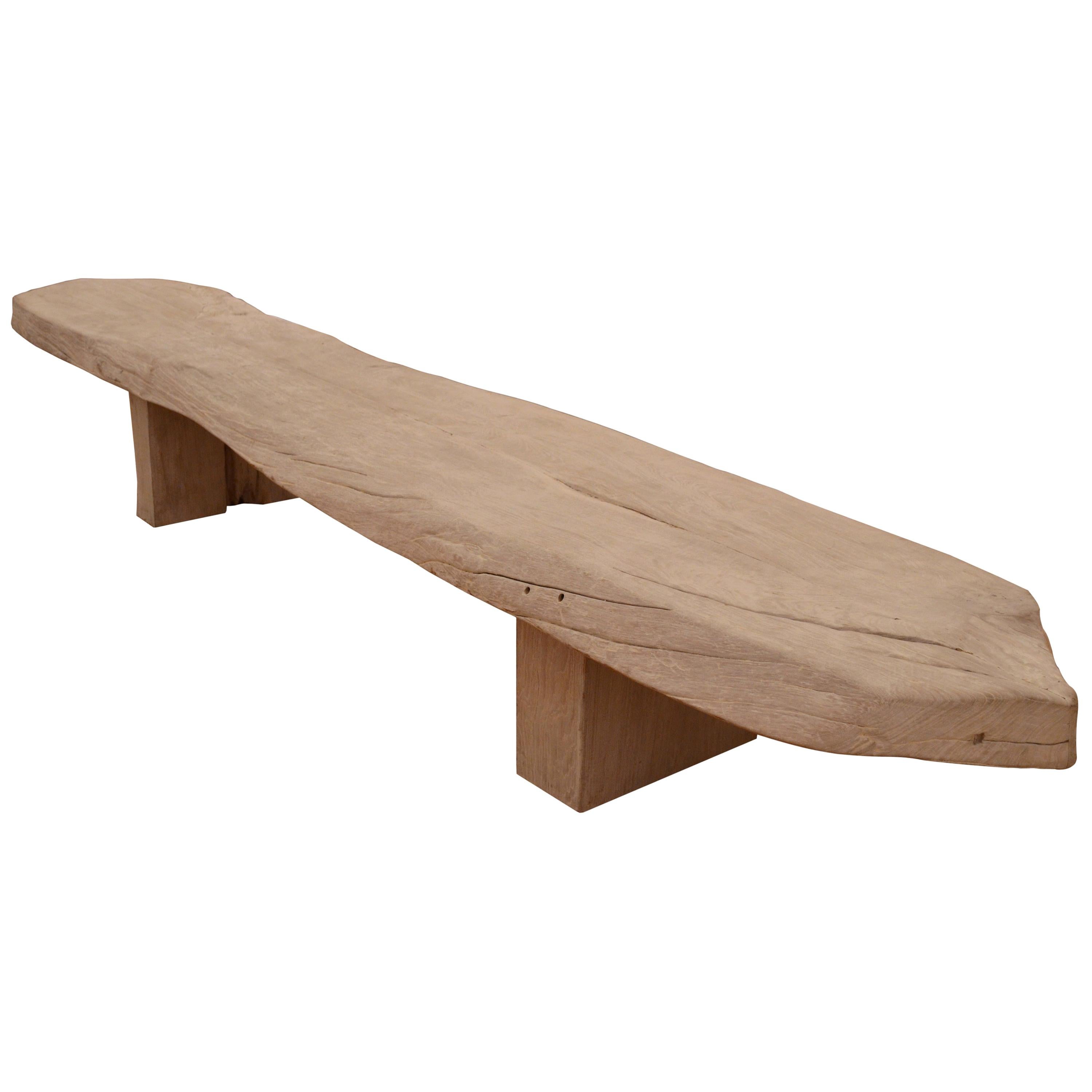 Andrianna Shamaris St. Barts Teak Wood Bench or Coffee Table For Sale