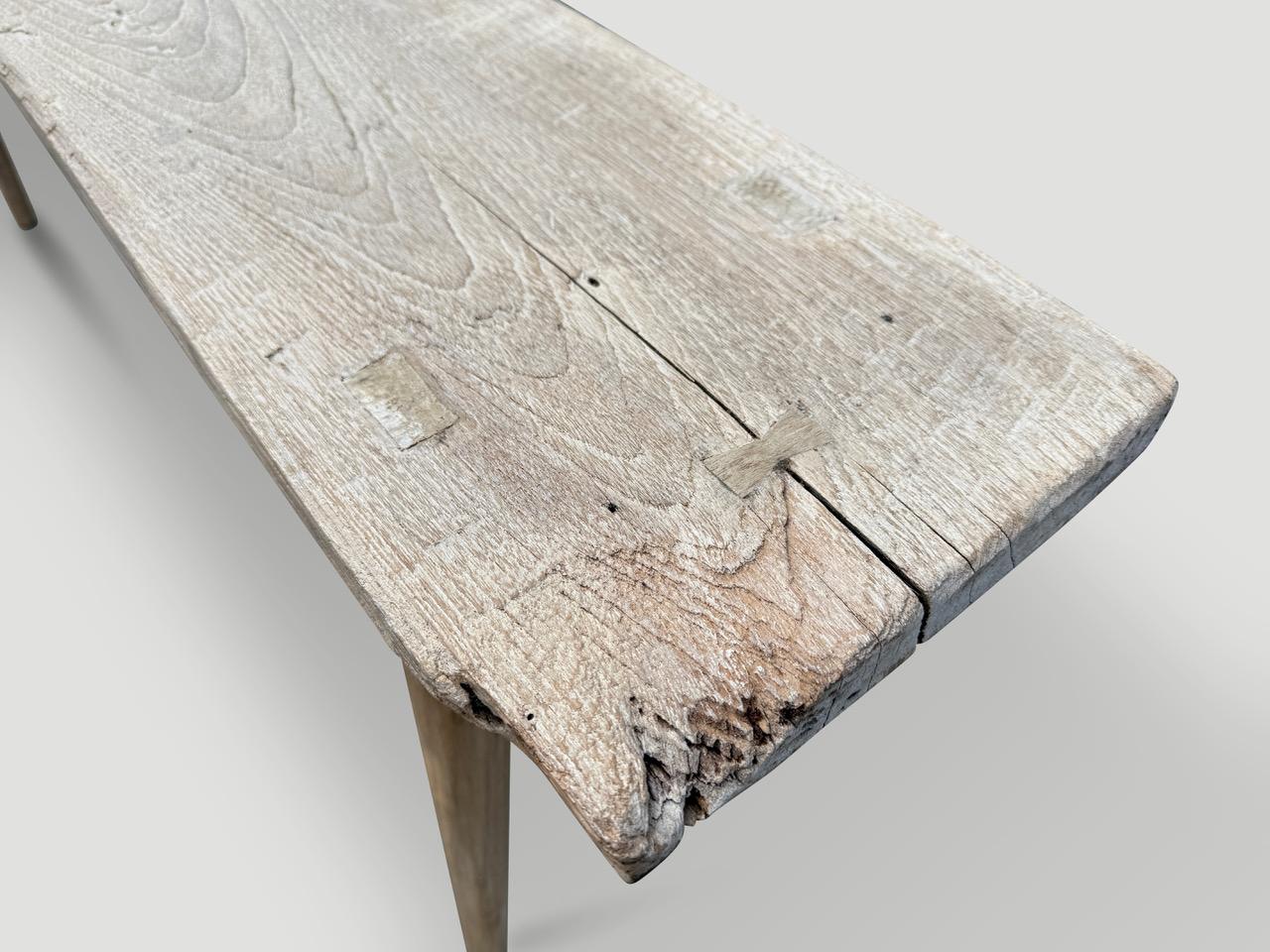Andrianna Shamaris St. Barts Teak Wood Console Table In Excellent Condition For Sale In New York, NY