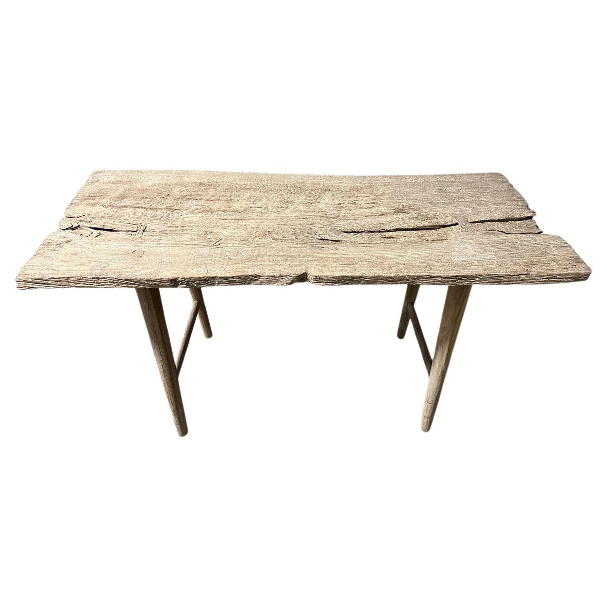 Andrianna Shamaris St. Barts Teak Wood Console Table