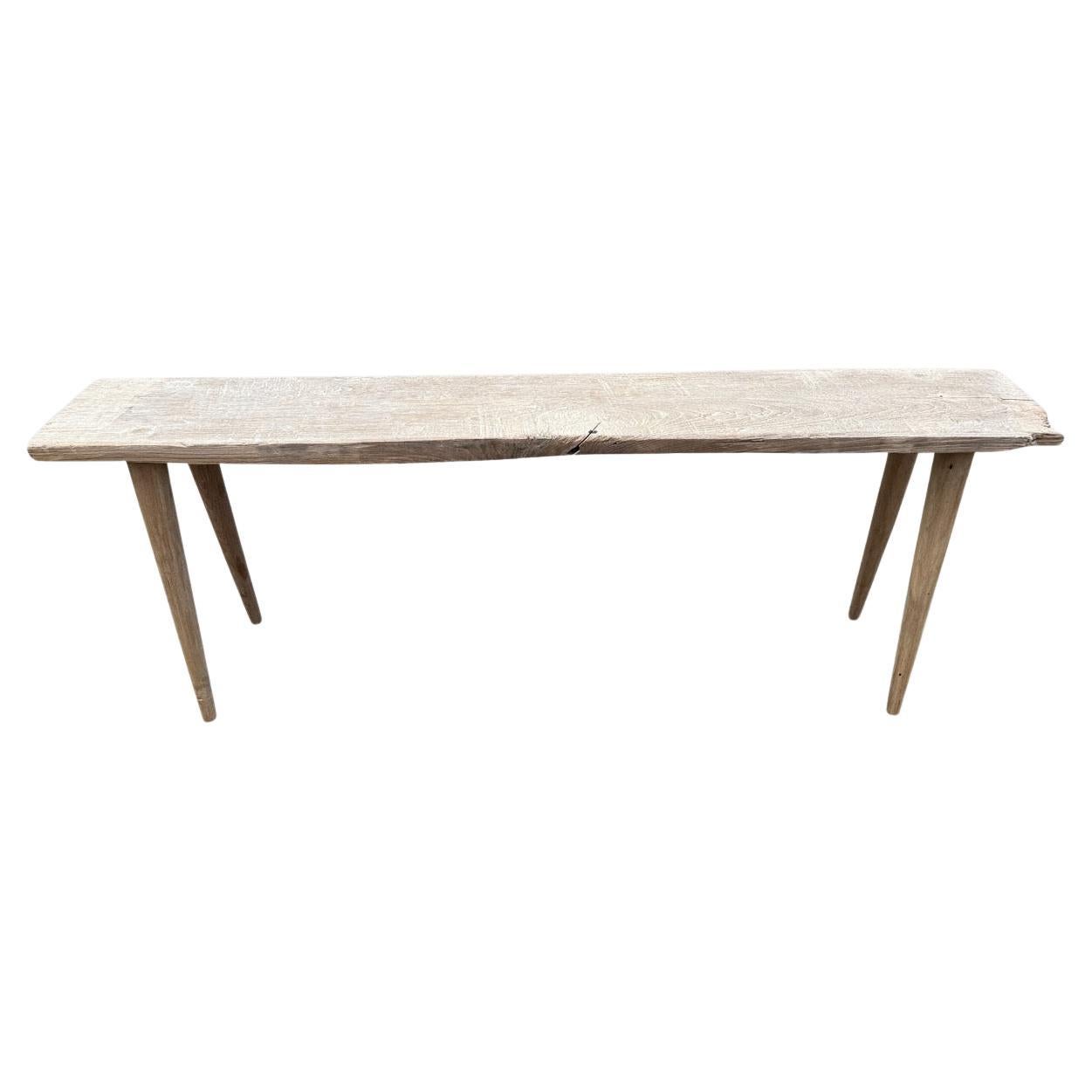 Andrianna Shamaris St. Barts Teak Wood Console Table