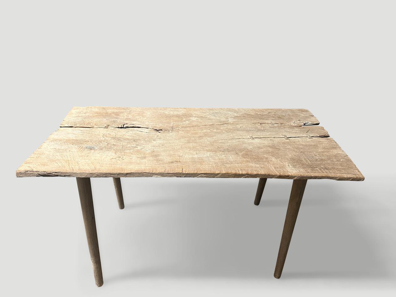 Andrianna Shamaris St. Barts Teak Wood Console Table or Desk For Sale 9