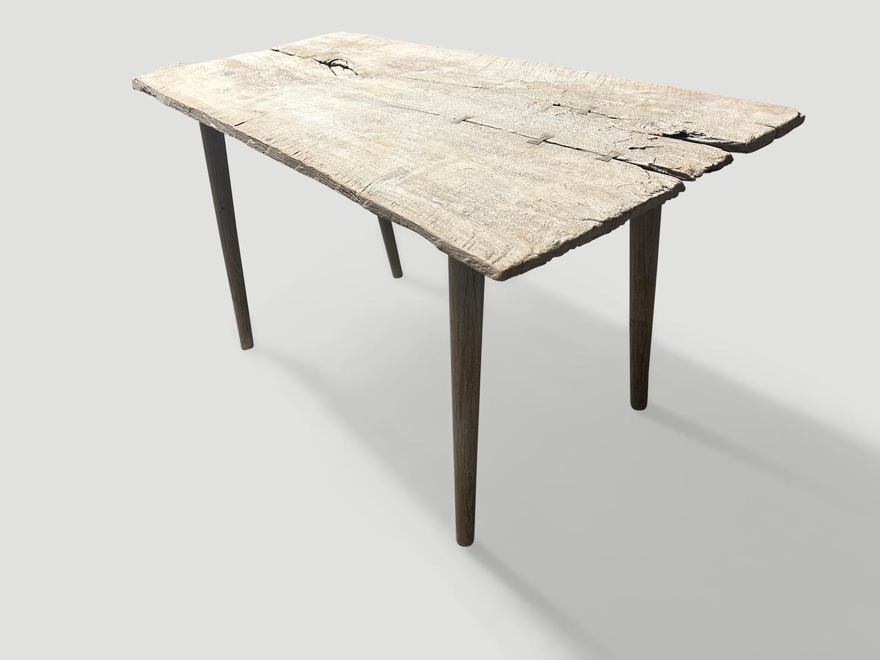 Andrianna Shamaris St. Barts Teak Wood Console Table or Desk For Sale 10