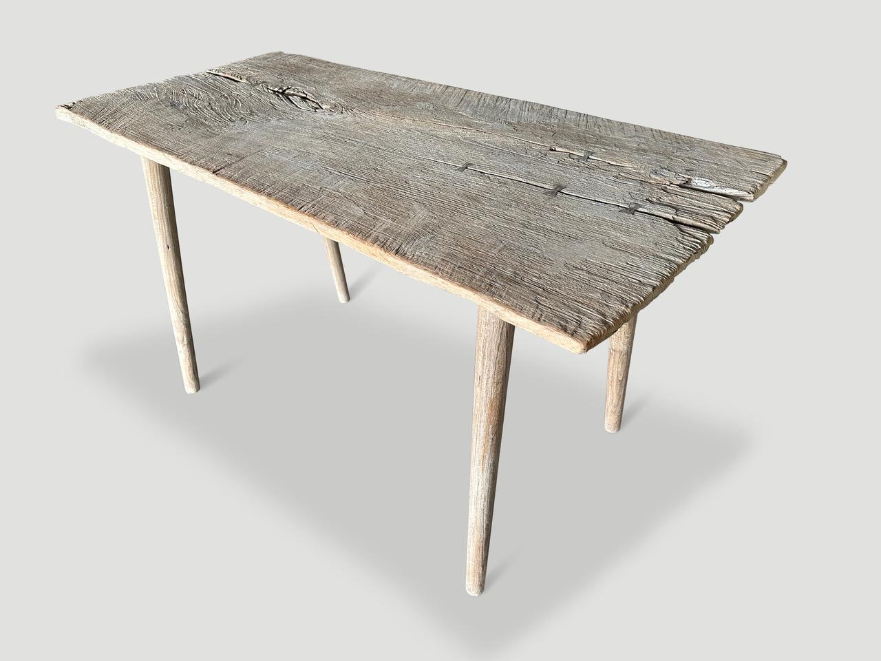 Andrianna Shamaris St. Barts Teak Wood Console Table or Desk For Sale 3