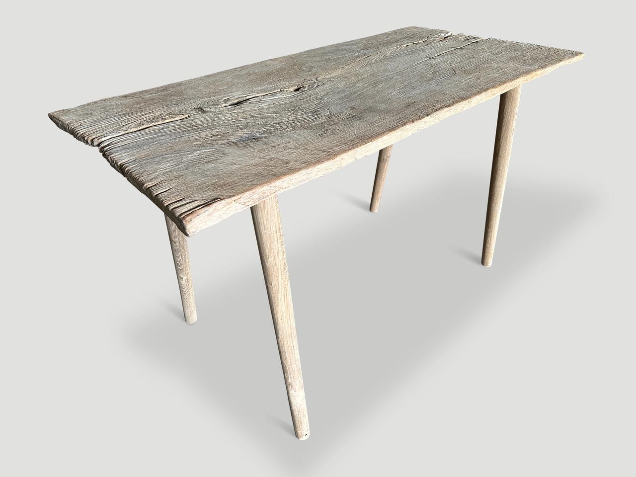 Andrianna Shamaris St. Barts Teak Wood Console Table or Desk For Sale 5