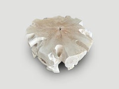 Andrianna Shamaris St. Barts Teak Wood Round Coffee Table