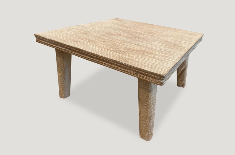 Andrianna Shamaris St Barts Teak Wood Side Table Or Stool For Sale At 1stdibs