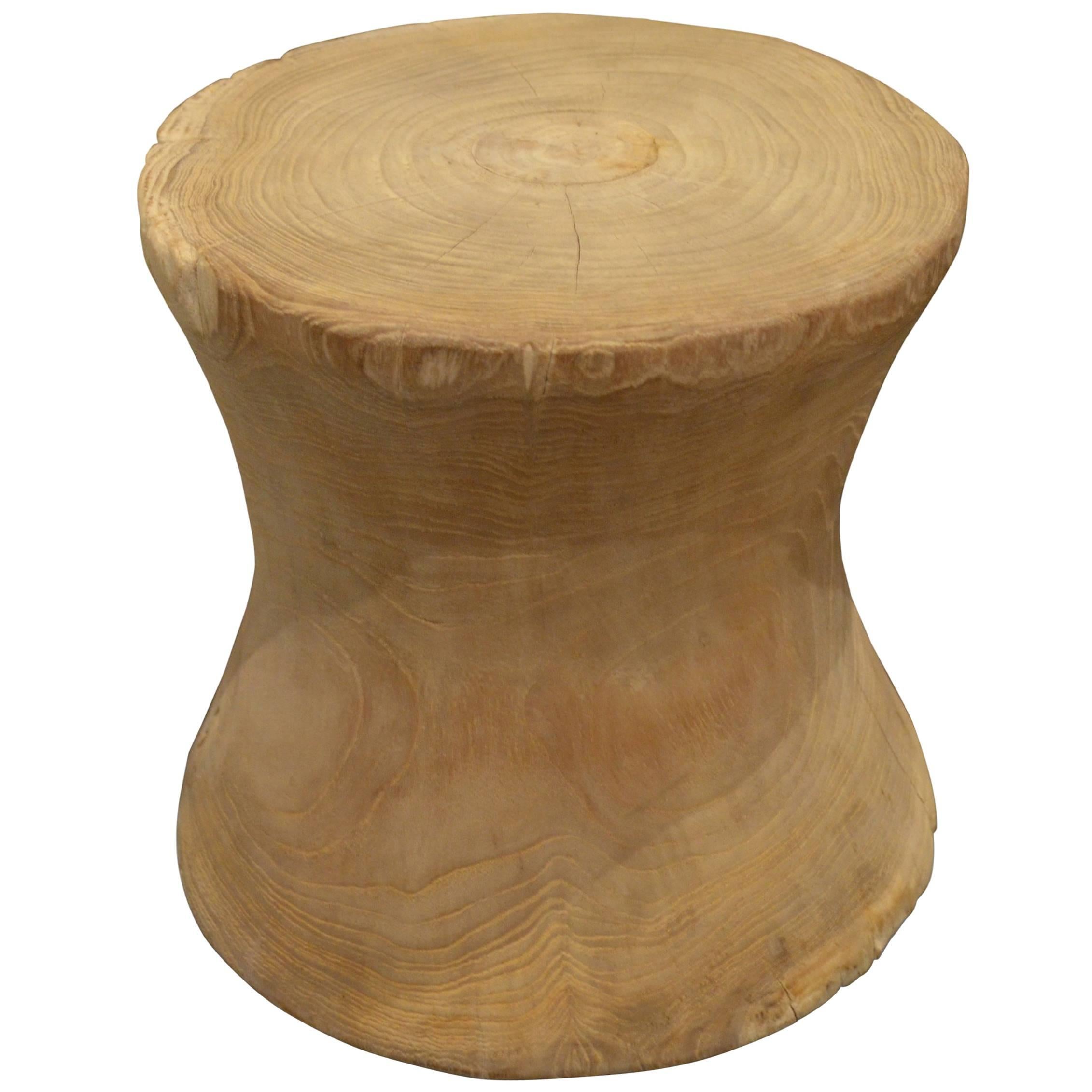 Andrianna Shamaris Teak Wood Drum Style Side Table Or Stool For Andrianna Shamaris Teak Wood Drum Style Side Table Or Stool For At 1stdibs