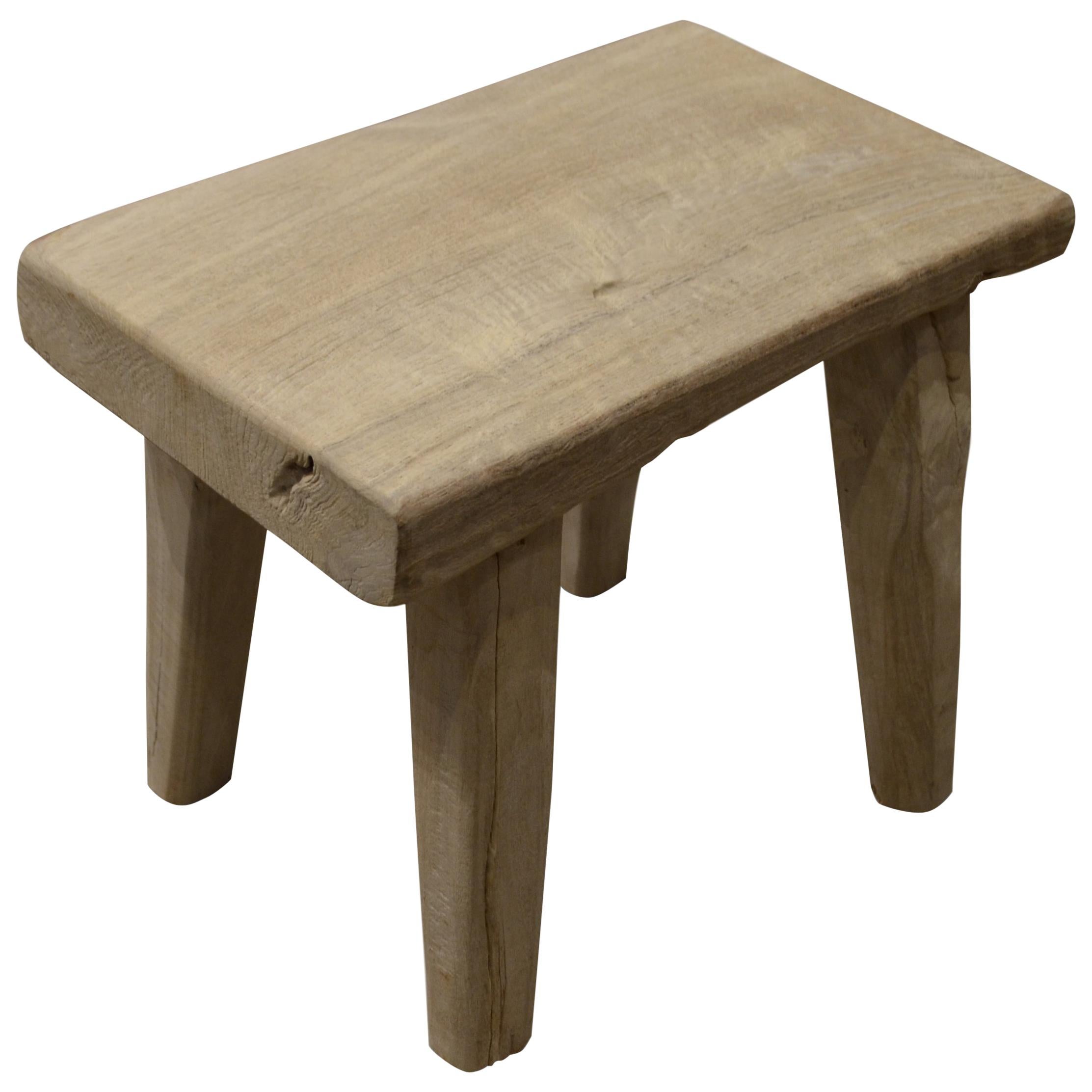 Andrianna Shamaris St. Barts Teak Wood Side Table or Stool