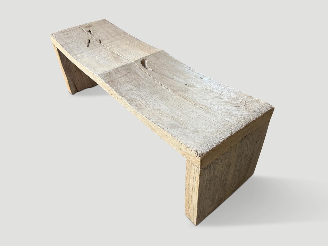 Banc en bois de teck Andrianna Shamaris St. Barts Excellent état - En vente à New York, NY