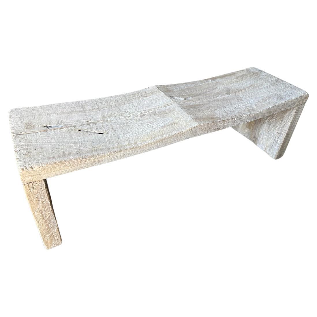 Banc en bois de teck Andrianna Shamaris St. Barts