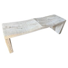 Andrianna Shamaris St. Barts Teak Wood Wave Bench