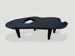 Andrianna Shamaris Suar Wood Minimalist Charred Coffee Table