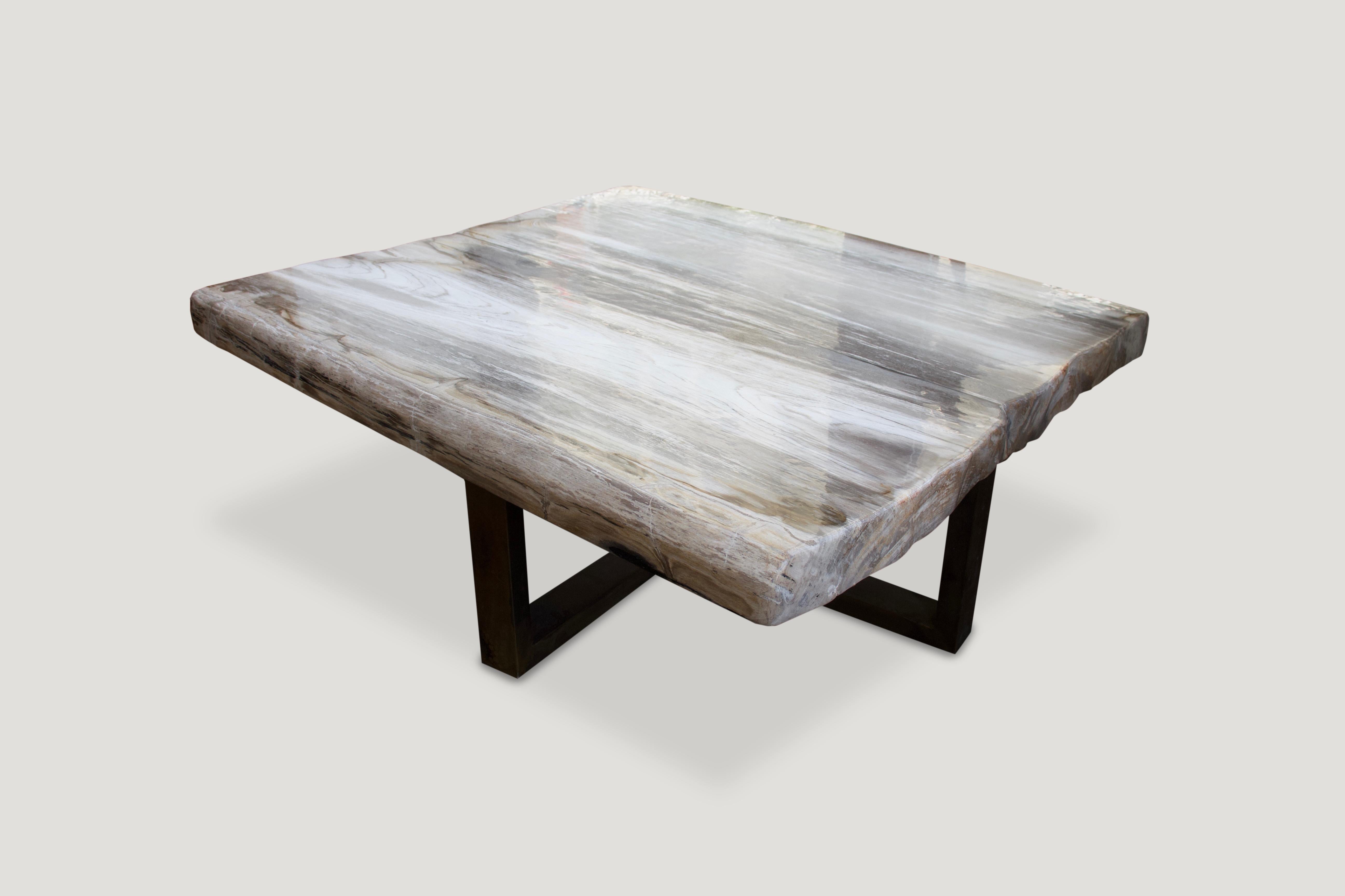Andrianna Shamaris Super Smooth Petrified Wood Coffee Table 2