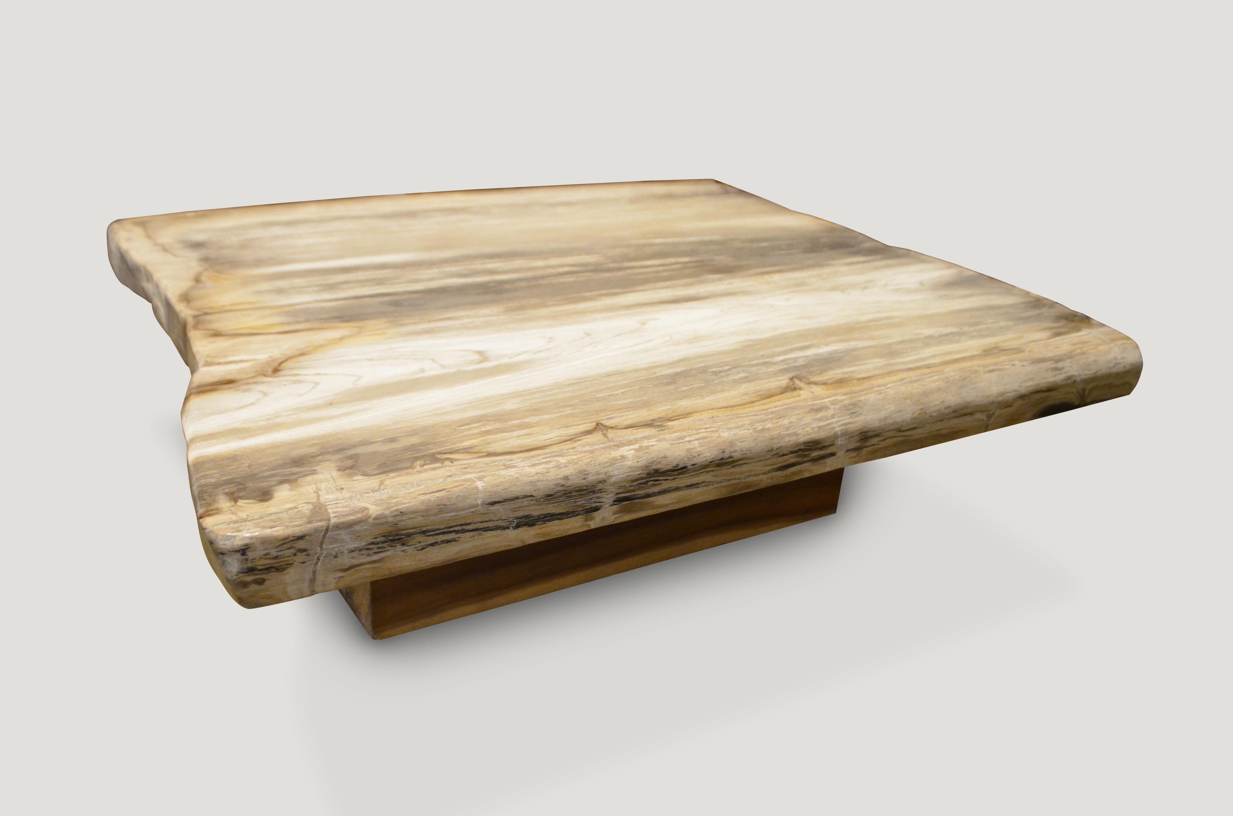 Andrianna Shamaris Super Smooth Petrified Wood Coffee Table 1