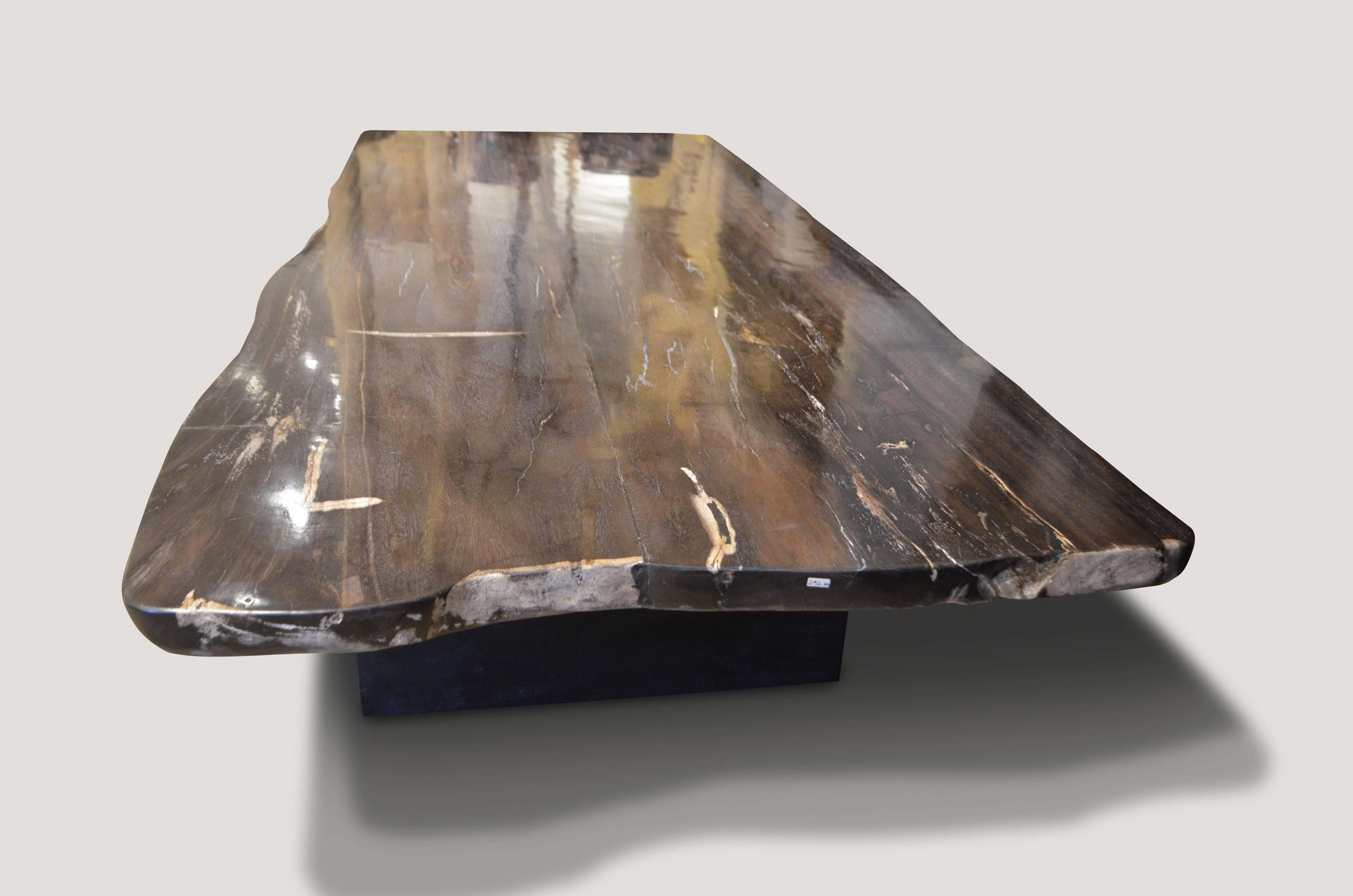 Andrianna Shamaris Super Smooth Petrified Wood Coffee Table or Dining Table 3
