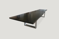 Andrianna Shamaris Live Edge Dining Table with Sycamore Wood Base