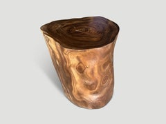 Andrianna Shamaris Tall Antique Rosewood Pedestal or Side Table