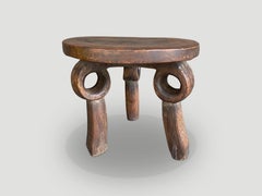 Andrianna Shamaris Tanzanian Antique Sculptural Side Table or Stool