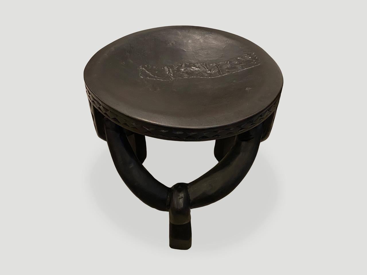 Tribal Andrianna Shamaris Tanzanian Antique Sculptural Side Table or Stool