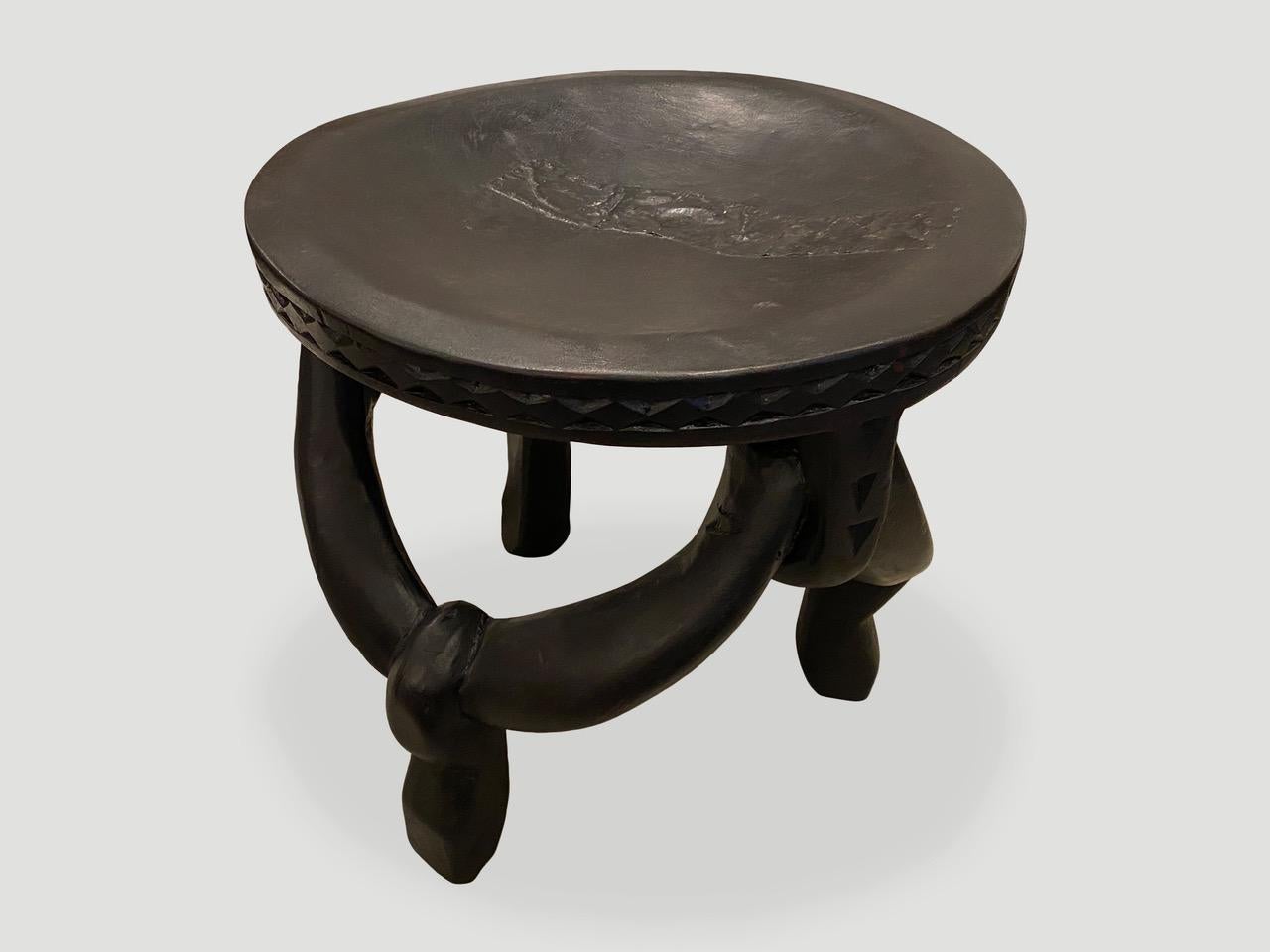 Andrianna Shamaris Tanzanian Antique Sculptural Side Table or Stool In Excellent Condition In New York, NY