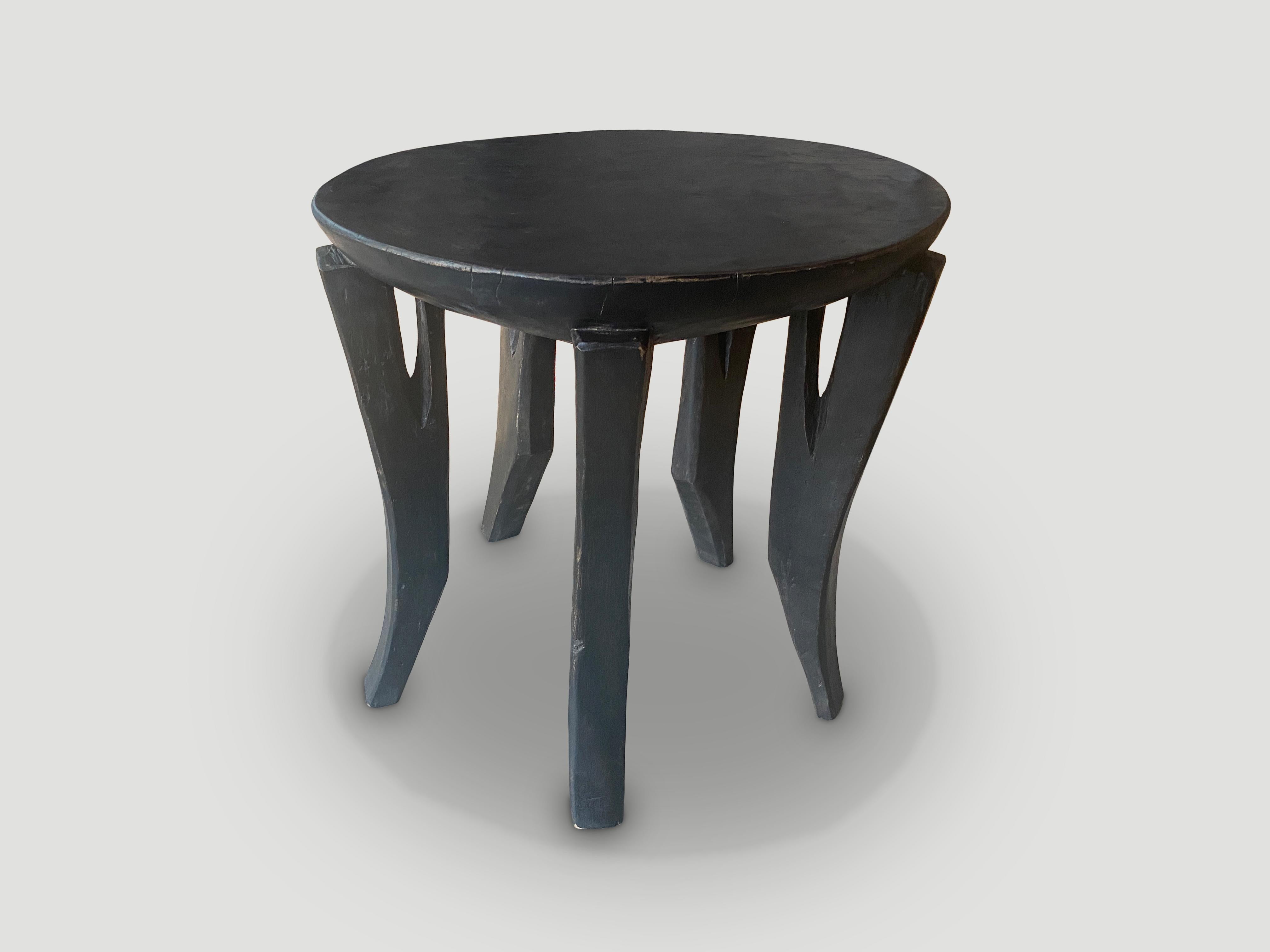 Andrianna Shamaris Tanzanian Antique Sculptural Side Table or Stool In Excellent Condition For Sale In New York, NY