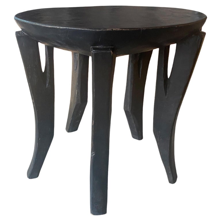 Andrianna Shamaris Tanzanian Antique Sculptural Side Table or Stool For