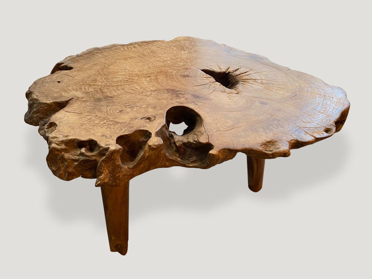 live edge burl wood coffee table
