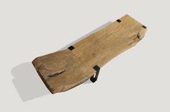 Andrianna Shamaris Chaise aus Teakholz und Stahl