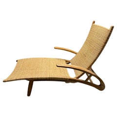 Chaise Andrianna Shamaris en bois de teck et gazon tissé