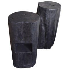 Tabouret de bar en bois de teck Andrianna Shamaris