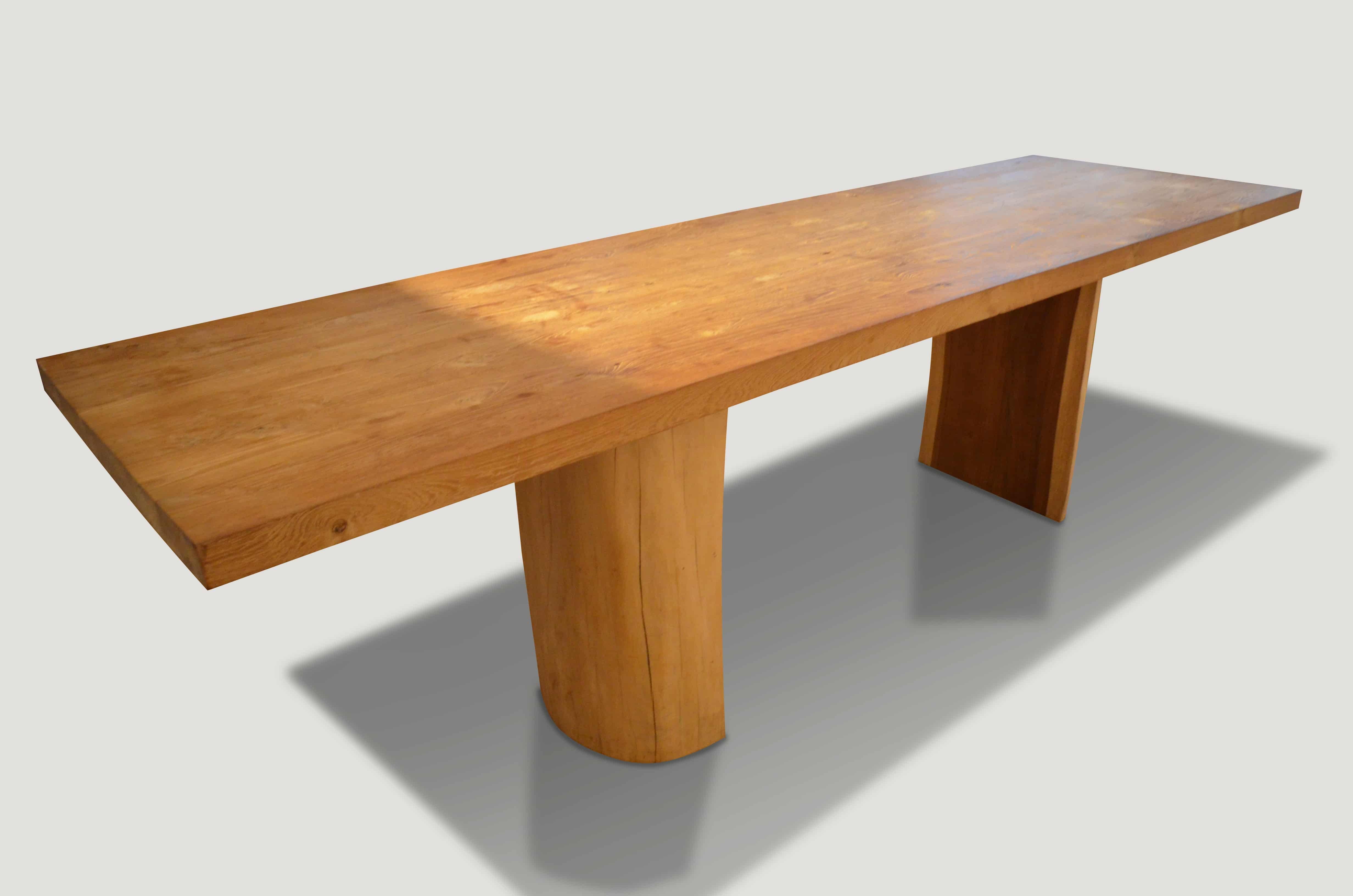 Andrianna Shamaris Teak Wood Dining Table In Excellent Condition In New York, NY