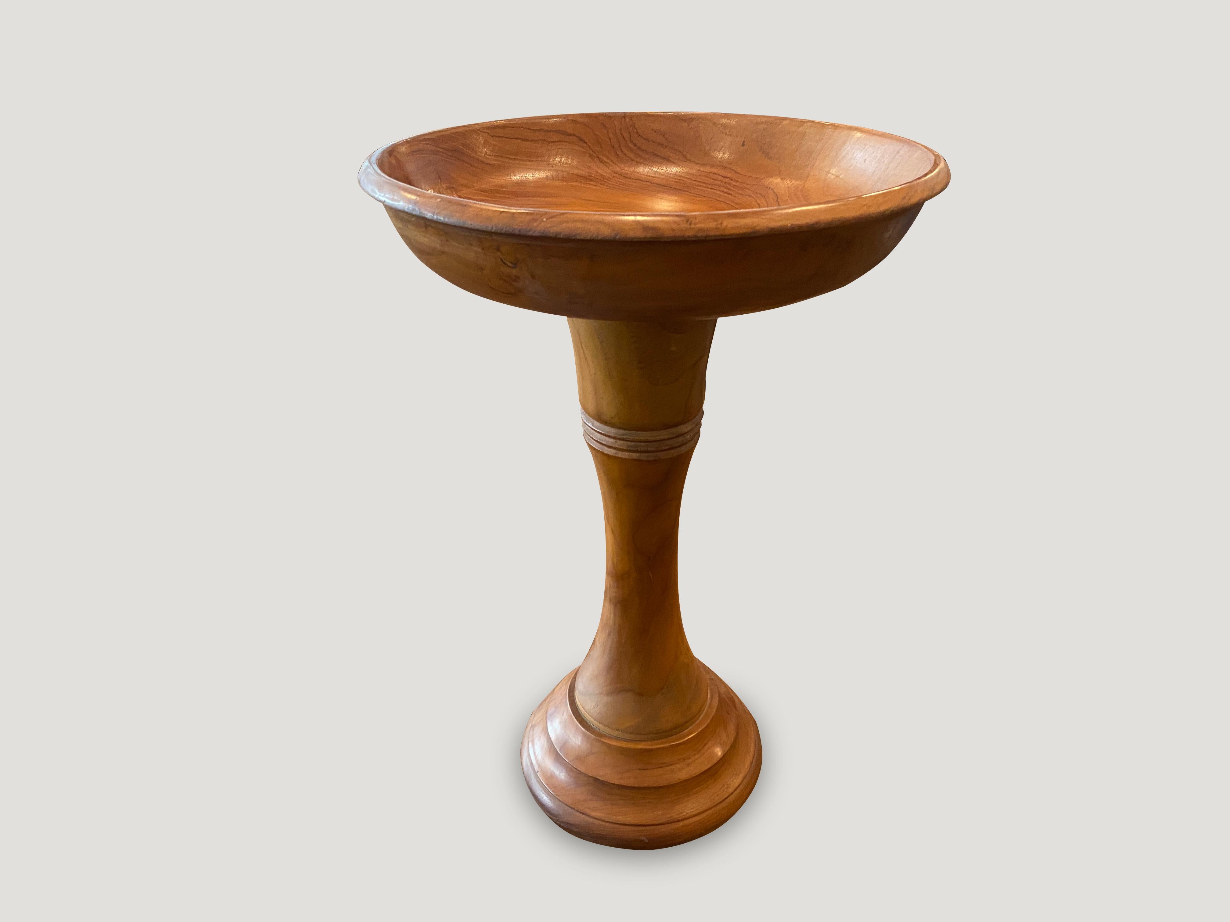 Andrianna Shamaris Teak Wood Offering Tray In Excellent Condition For Sale In New York, NY