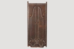 Andrianna Shamaris Teak Wood Temple Door with Shell Inlay