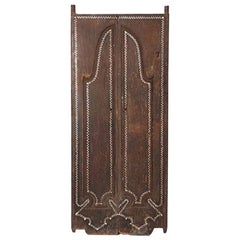 Andrianna Shamaris Teak Wood Temple Door with Shell Inlay