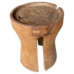 Andrianna Shamaris Teak Wood Tray Style Side Table