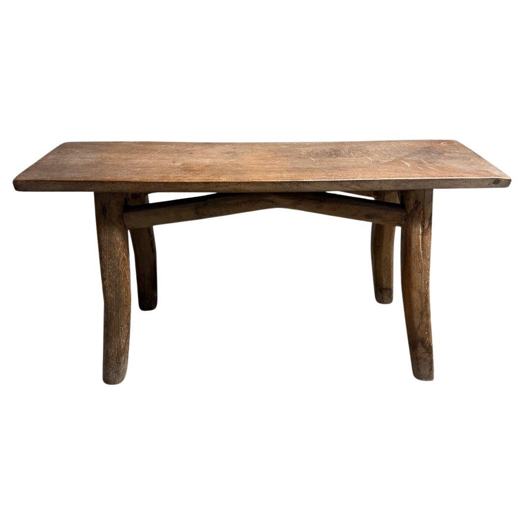 Andrianna Shamaris Banco Wabi Sabi de madera de teca en venta