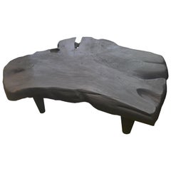 Andrianna Shamaris Triple Burnt Teak Wood Coffee Table