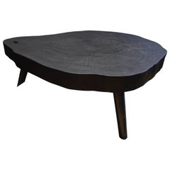 Andrianna Shamaris Triple Burnt Teak Wood Coffee Table
