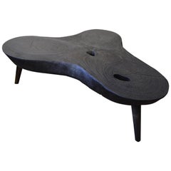 Andrianna Shamaris Triple Burnt Teak Wood Coffee Table