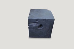 Andrianna Shamaris Triple Burnt Teak Wood Side Table