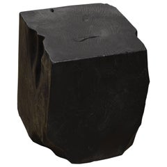 Andrianna Shamaris Triple Burnt Teak Wood Side Table