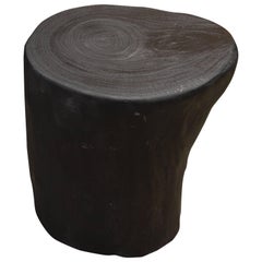 Andrianna Shamaris Triple Burnt Teak Wood Side Table
